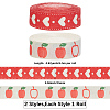 2 Rolls 2 Styles 50% Cotton & 50% Rayon Ribbon OCOR-CY0003-57-2