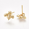 Brass Stud Earring Findings X-KK-S350-385-2