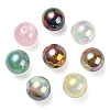 UV Plating Rainbow Iridescent Acrylic Beads OACR-F004-04-2