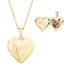 304 Stainless Steel Heart Locket Pendant Necklaces for Photo NJEW-WH0020-97E-1