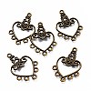 Tibetan Style Alloy Chandelier Components PALLOY-F149-03AB-1