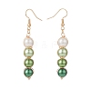 Glass Pearl Dangle Earrings EJEW-JE05035-4