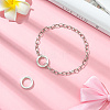 2Pcs 925 Sterling Silver Spring Gate Rings STER-SC0001-53-5