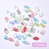 120Pcs 12 Colors Transparent Glass Pendants GLAA-PH0001-39-3