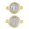 Rack Plating Religion Brass Connector Charms LS-KK-B097-02G-1