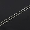 Trendy Unisex Rhodium Plated 925 Sterling Silver Cable Chains Necklaces STER-M034-A-07-4