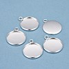 304 Stainless Steel Pendant Cabochon Settings STAS-F191-14S-G-1