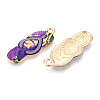 Alloy Enamel Pendants ENAM-T022-39KCG-05-2