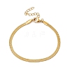 304 Stainless Steel Herringbone Chains Bracelet for Men Women BJEW-D450-01G-01-6