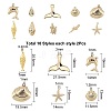 Ocean Theme Brass Pendants KK-SC0001-54G-2