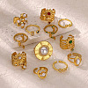 Retro Royal Style 304 Stainless Steel Imitation Pearl Cuff Rings FS-WG343E9-07-2