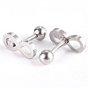 Tarnish Resistant 201 Stainless Steel Barbell Cartilage Earrings EJEW-R147-21-3