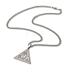 201 Stainless Steel Viking Triskelion Pendant Necklaces for Women Men NJEW-F344-01P-2
