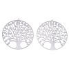 Non-Tarnish 201 Stainless Steel Filigree Pendants STAS-R102-37P-1