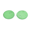Spray Painted Natural Capiz Shell Disc Charms BSHE-T014-02E-2