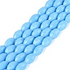 Opaque Solid Color Glass Beads Strands GLAA-N071-01A-C07-1