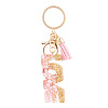 Alloy & Resin Tassel Keychainss AJEW-TADJ0001-20G-06-1