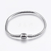 Tarnish Resistant 304 Stainless Steel European Style Round Snake Chains Bracelet Making STAS-I097-005C-P-1