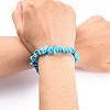 Howlite Chips Stretch Bracelets BJEW-JB01308-06-5
