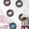 4 Sheets 4 Colors Square Plastic Vinyl Records Waterproof Decorative Stickers DIY-WH0349-146-7