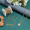 4 Yards Alloy Rhinestone Link Chains LCHA-PH0001-02G-4