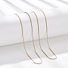 1MM 304 Stainless Steel Serpentine Chain Necklaces for Women Men NJEW-T016-11G-1