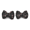 Bowknot Shape Polymer Clay Rhinestone Beads CLAY-NH0001-05D-1