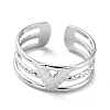 Unisex 304 Stainless Steel Wide Band Finger Rings RJEW-L102-01P-2