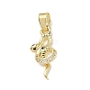 Brass Micro Pave Cubic Zirconia Pendants ZIRC-I356-43G-1