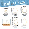  10Pcs 5 Style Brass Open Back Bezel Pendants KK-TA0001-35-11