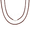 2Pcs Braided Round Leather Cord Necklace Making NJEW-BBC0001-19A-02-1