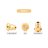 CREATCABIN 8 Pairs Brass Ear Nuts/Earring Backs KK-CN0001-06B-2