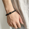 12 Constellations Theme Frosted Black Stone Round Beaded Stretch Bracelets for Women Men WG3EE4F-04-1