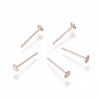 304 Stainless Steel Stud Earring Findings STAS-H436-24RG-3mm-2