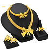 Alloy Pendant Necklaces & Stud Earrings & Bangles & Rings Sets FS-WGECFB6-01-1