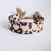 Leopard Print Pattern Polyester Cord Adjustable Bracelets BJEW-B127-01C-1
