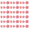 60Pcs 3 Styles Dyed Synthetic Coral Carved Beads CORA-SC0001-21A-1