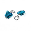 Faceted Transparent Glass Charms GLAA-T024-06D-3