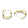 Brass Huggie Hoop Earring KK-N227-61-NF-3