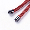 Nylon Twisted Cord Bracelet Making MAK-F018-B-RS-4