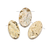 Natural Ocean Agate/Ocean Jasper Flat Oval Pendants G-L263-01-2