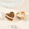 Brass Rhinestone Stud Earrings EJEW-P301-10G-2