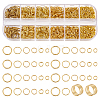 6 Styles Iron & 2Pcs Brass Open Jump Rings IFIN-ME0001-14G-1
