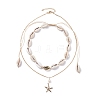 Starfish Pendant Neckelaces for Girl Women NJEW-JN03744-1