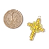 Glass Seed Beaded Cross Pendants PALLOY-MZ00826-05-2