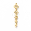 Rack Plating Brass Pave Cubic Zirconia Connector Charms KK-G458-02-3