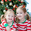 ANATTASOUL 10 Pairs 10 Style Christmas Theme Antler Cloth & Iron Alligator Hair Clips MRMJ-AN0001-02-4