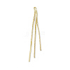 Brass Serpentine Chains Tassel Big Pendants KK-P227-05G-2
