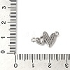 Brass Micro Pave Clear Cubic Zirconia Connector Charms KK-G503-33P-3