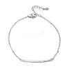 Brass Micro Pave Clear Cubic Zirconia Link Bracelets BJEW-E114-01B-P-4